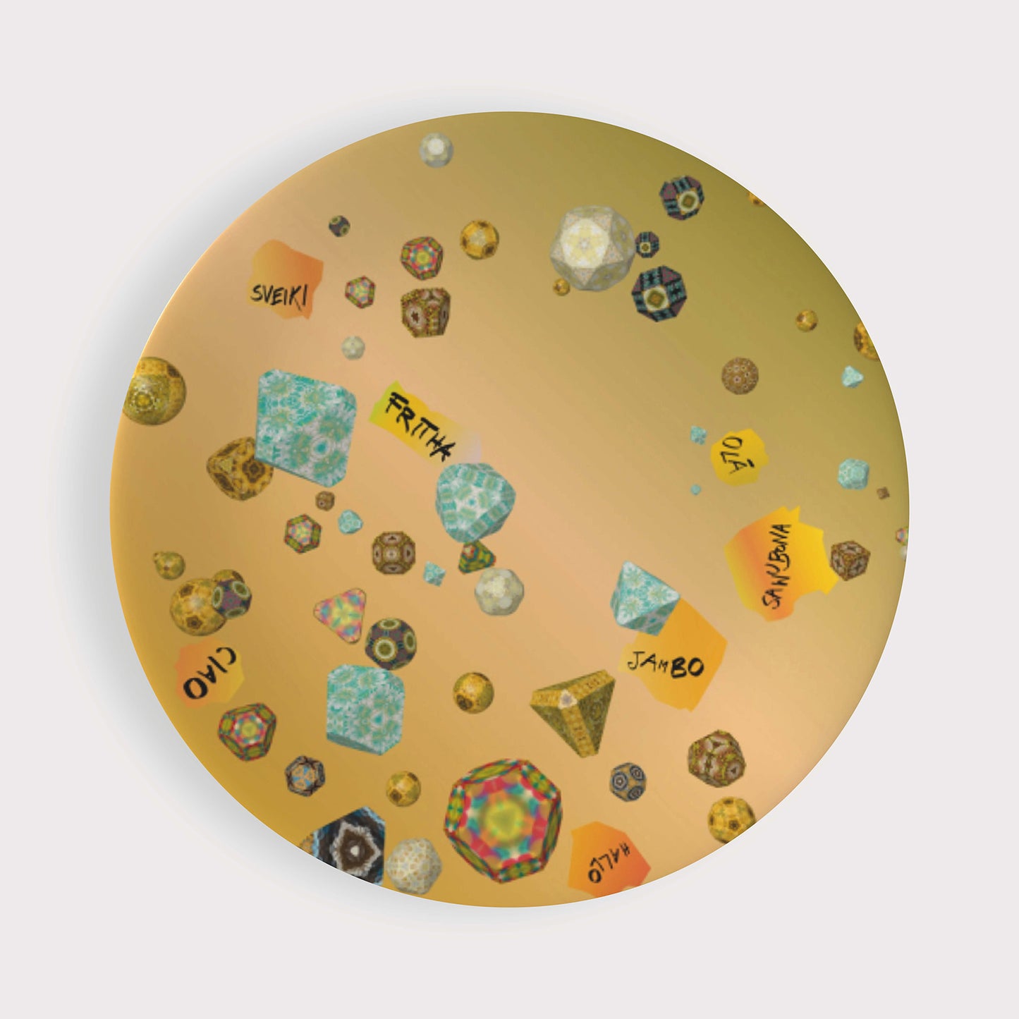 HELLO - PLATE 8" BUTTERCUP 6