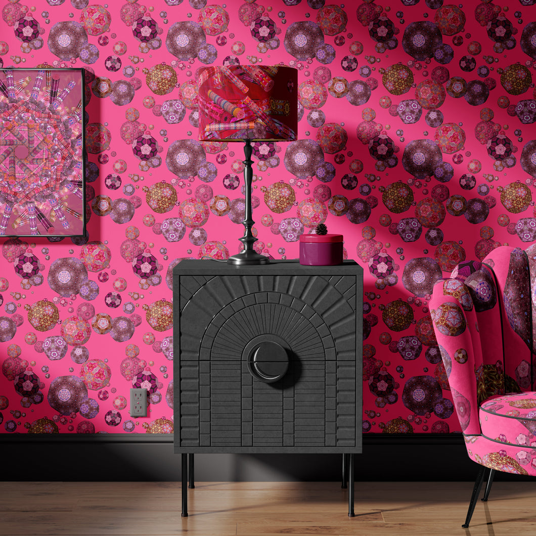 Wallpaper in Hot Pink Protest