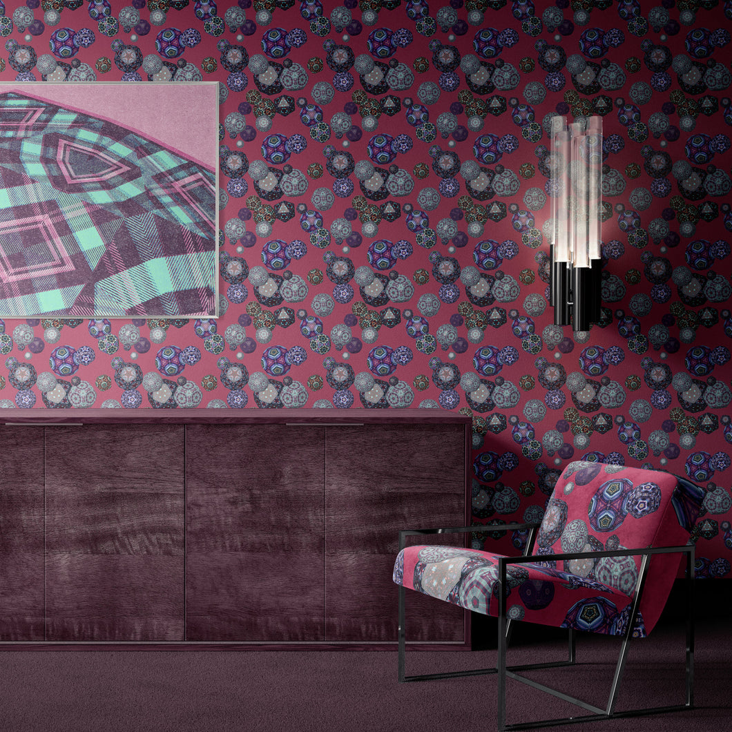 Wallpaper in Fuchsia Riot