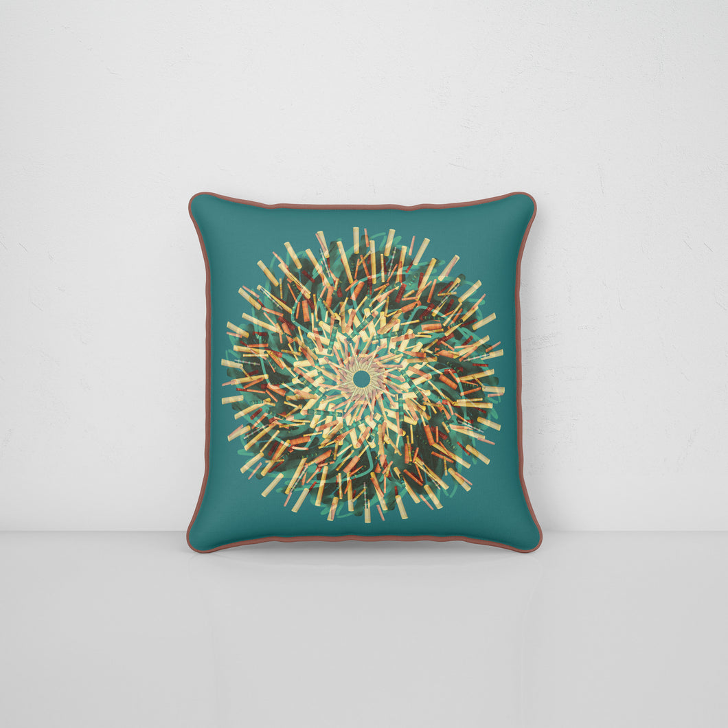 Velvet Cushion 60cm in Ink & Ember