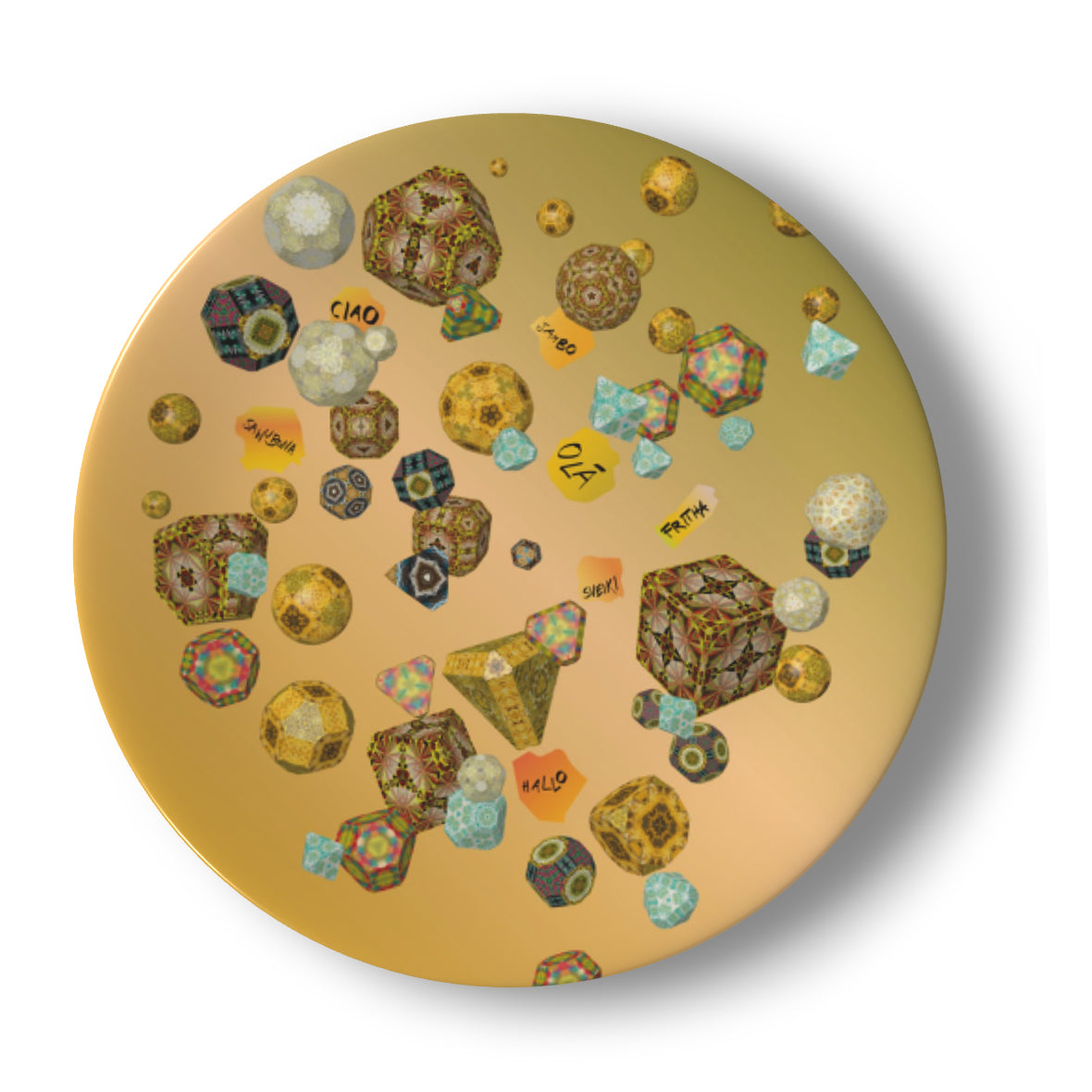 HELLO - PLATE 8" BUTTERCUP